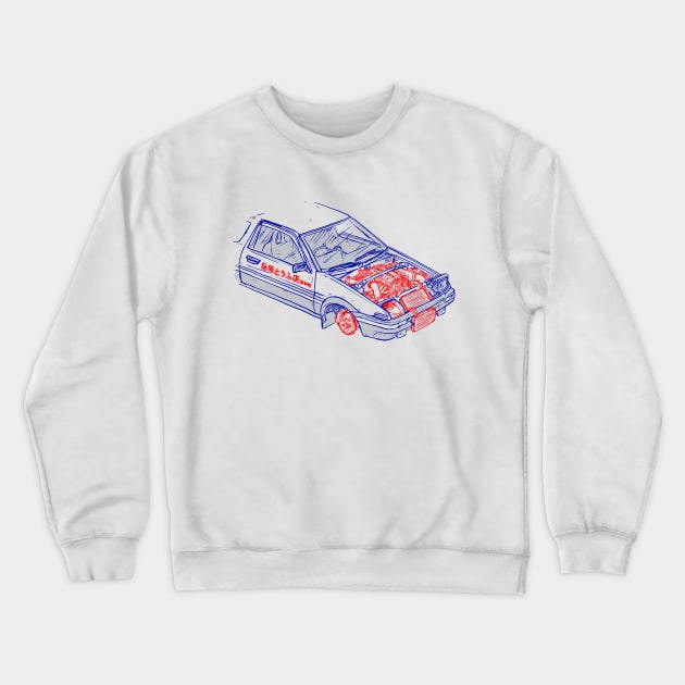 AE86 Crewneck Sweatshirt by CharlieWizzard